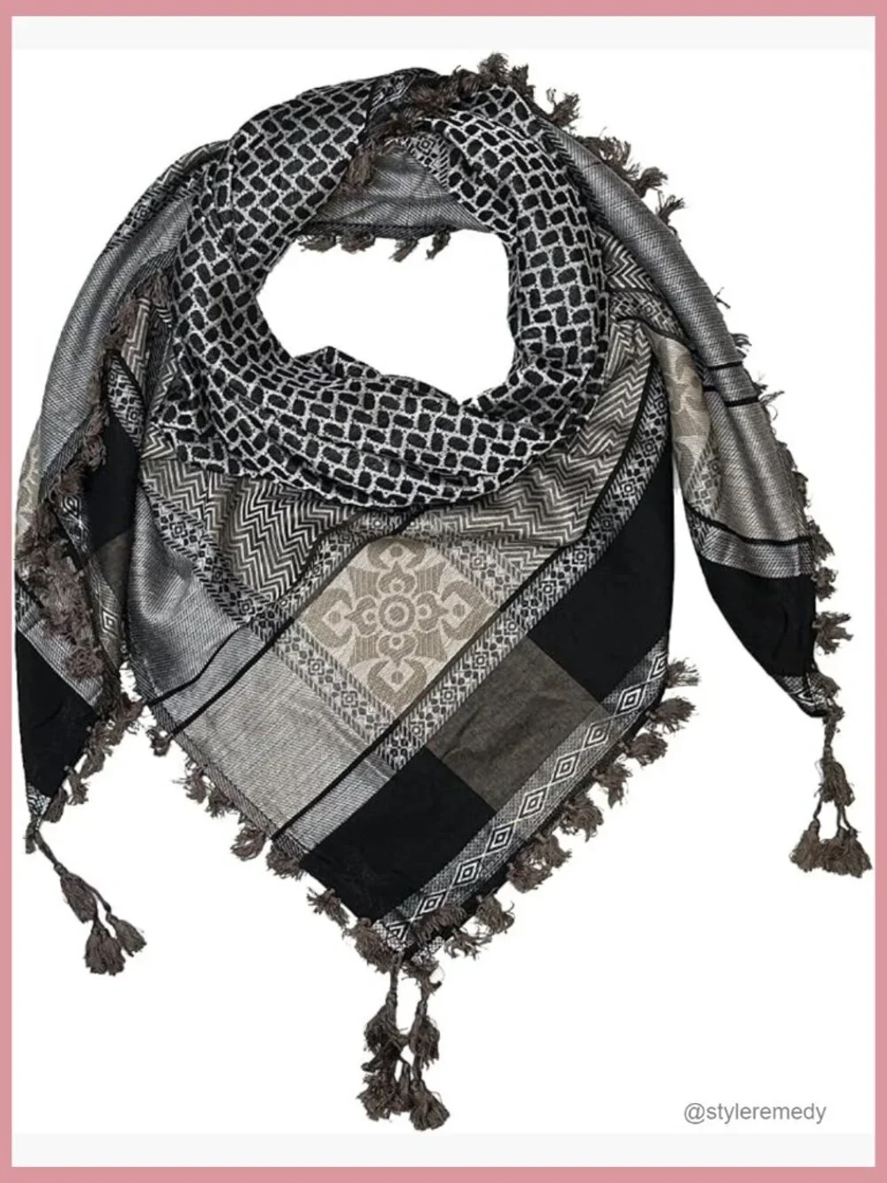 Cotton Polyester Shemagh Tactical Desert Wrap Keffiyeh Head Neck Scarf